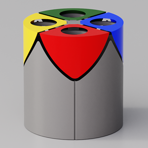 Kurt four large trash bin