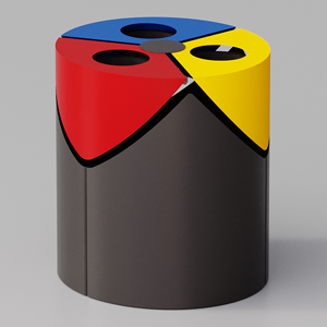 Kurt Three large trash bin