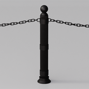 Doria Bollard with rings