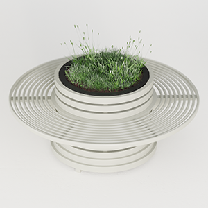 Flower Box Versilia with circular bench