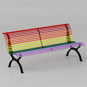 Clematis bench rainbow