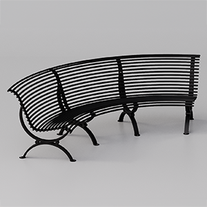 Bench Clematis seat curved inwards