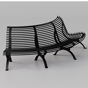 Bench Clematis seat curved outwards