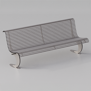 Bench Luxe galvanized steel