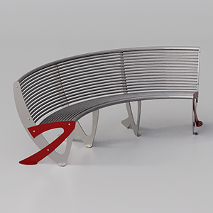 Teulada bench curved inwards