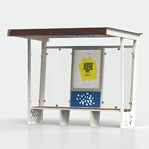 Komete shelter with display case