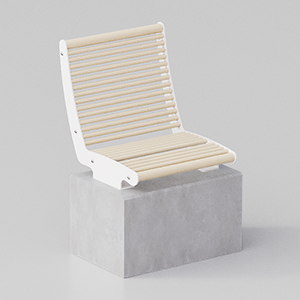 Single Panama seat wall mounted