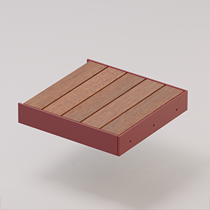 Elemento di collegamento quadrato, accessorio per linea IO.
