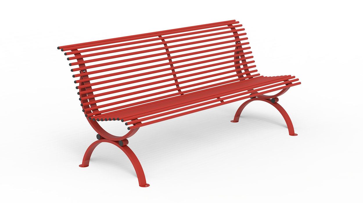 Clematis Ribbon steel urban bench for urban furniture