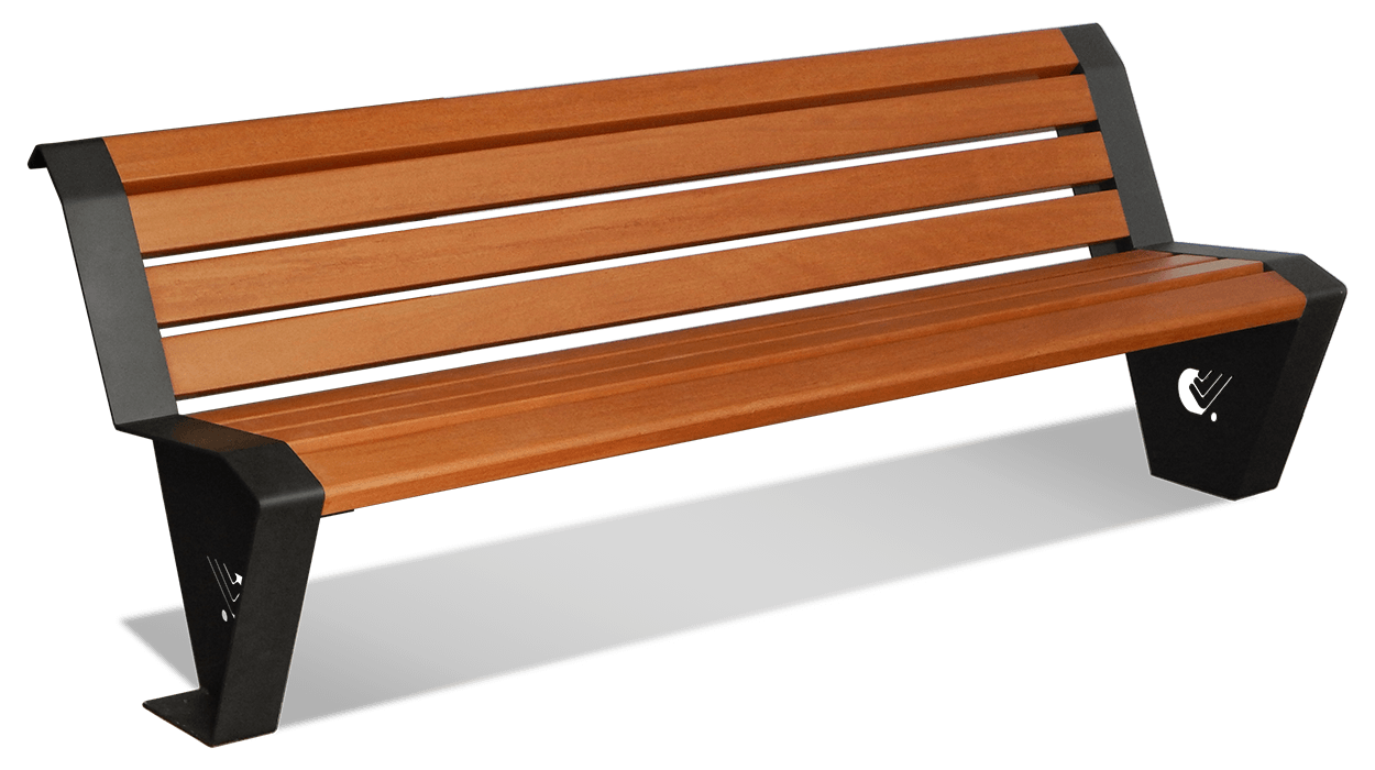 Panchina modello Essenza con listoni in legno tipo OKUME'