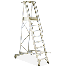 Stairway bunk folding aluminum four steps for cemeteries, code 3010
