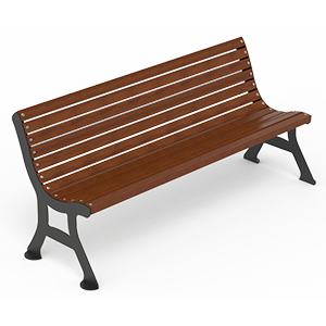 Debora bench with Nordic pine wooden planks, code 450-BIS-PI