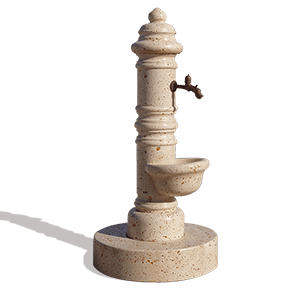 Fontana Poli con vasca sospesa, codice C9050